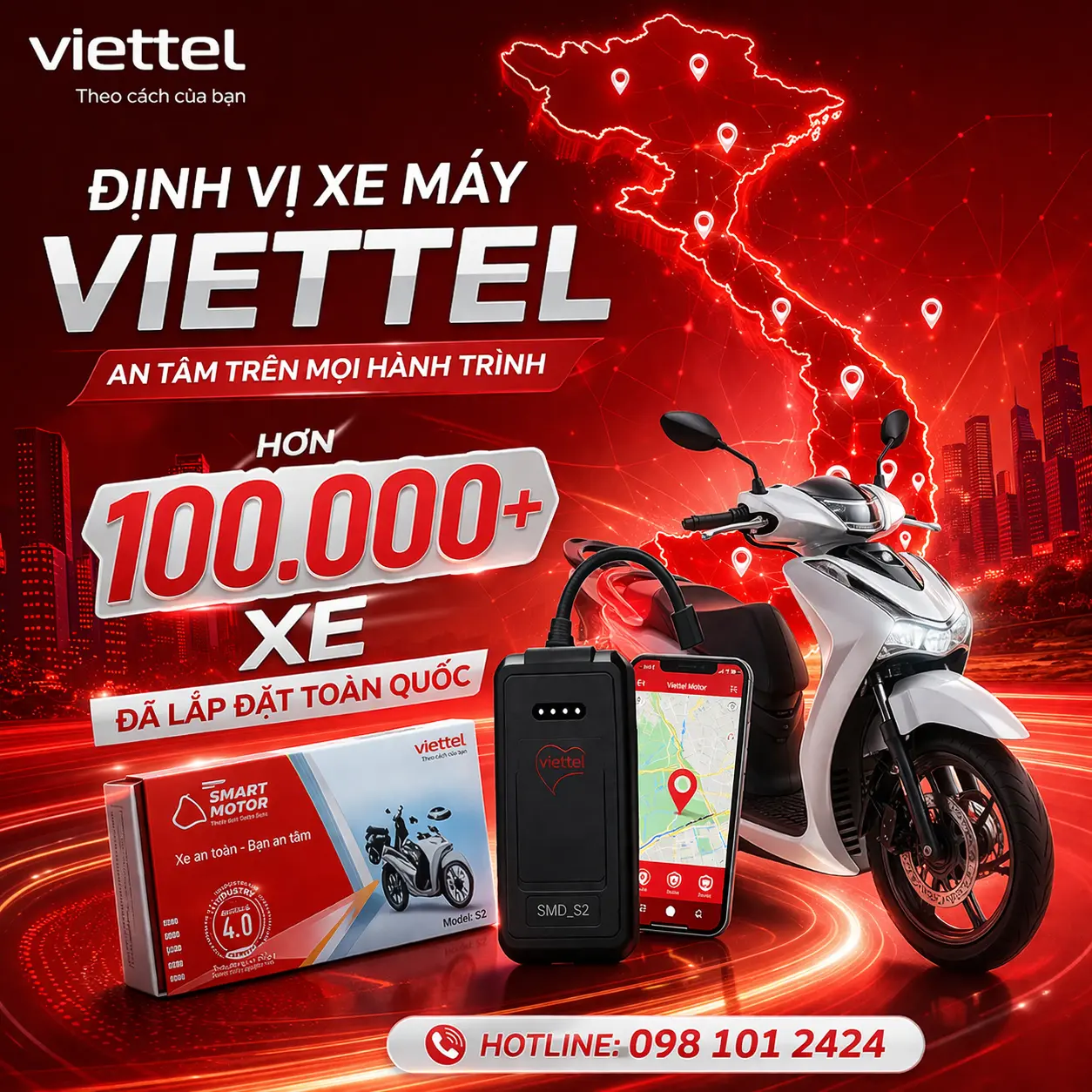 Hơn 100.000 xe máy đã lắp định vị xe máy Viettel từ 2014 tới nay
