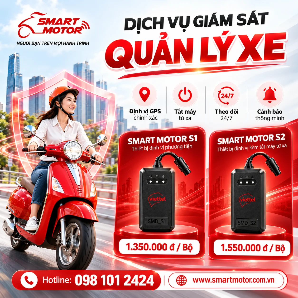 Định Vị Xe Máy 4G – Thiết Bị GPS Có Dây & Không Dây, Giao COD Toàn Quốc